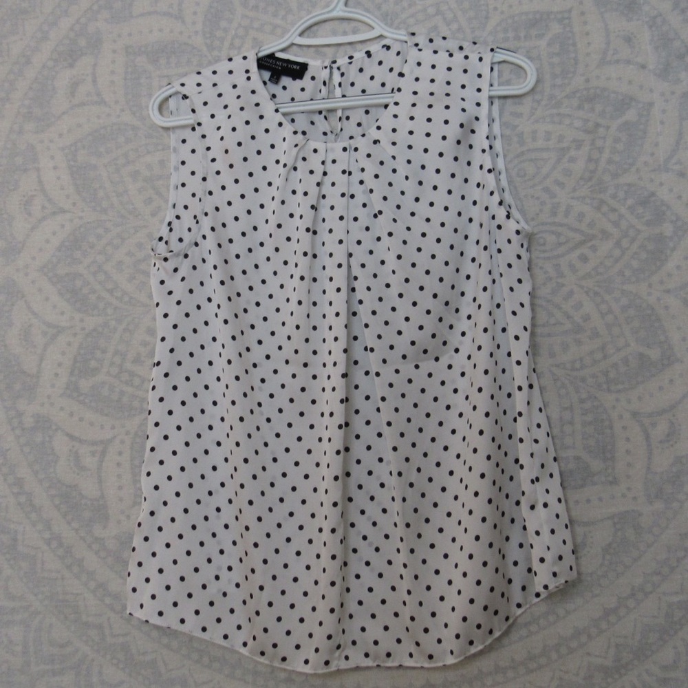 Jones New York Black & White Tank Top